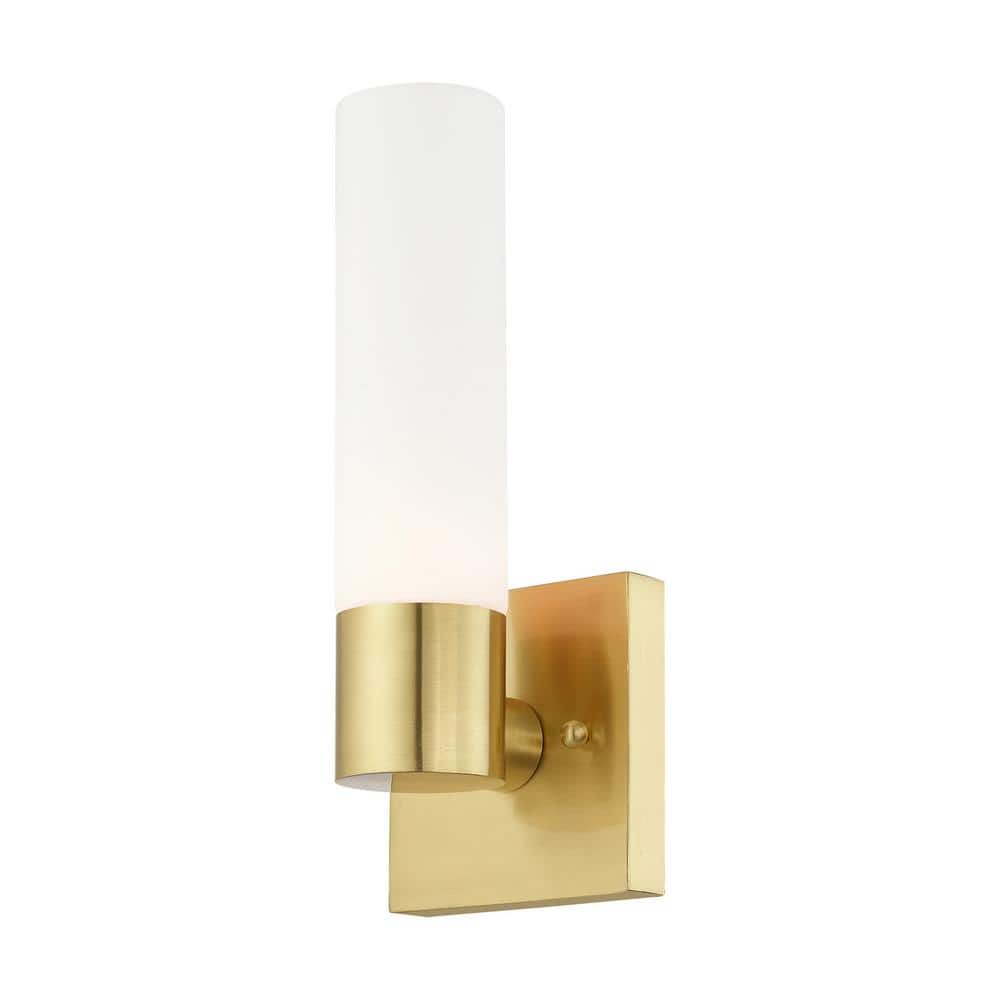 Aero Chrome Sleek Contemporary Wall Sconce with Etched Opal Glass