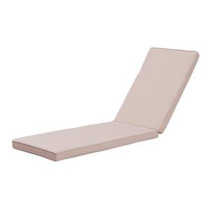 22.05 in. x 74.4 in. Outdoor Chaise Lounge Cushion in Khaki