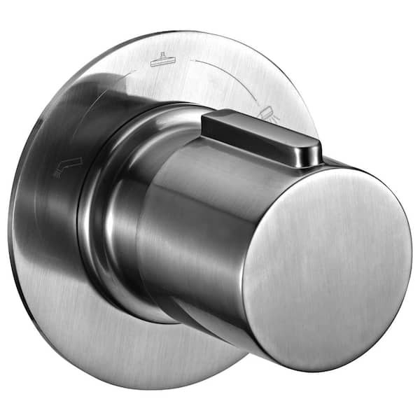 Single-Handle Shower Diverter with Sleek Modern Design in Brushed Nickel