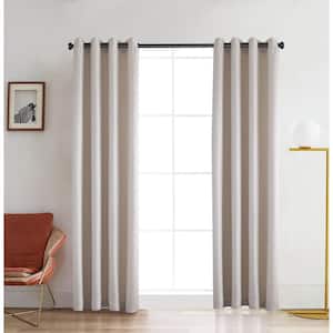 White Thermal Grommet Blackout Curtain - 52 in. W x 95 in. L