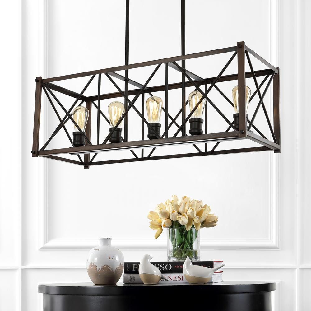 Bronze Farmhouse 33" LED Dimmable Iron Pendant Light