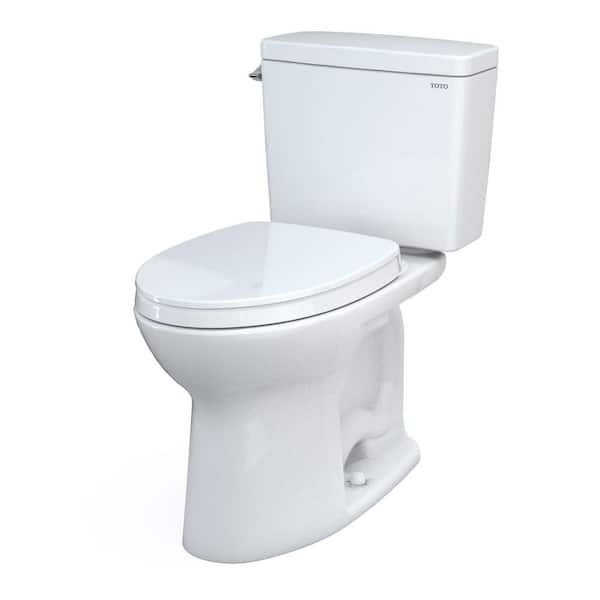 Drake 2-Piece 1.6 GPF Single Flush Elongated ADA Comfort Height Toilet w/  10in Rough-In in Cotton White, Seat Included