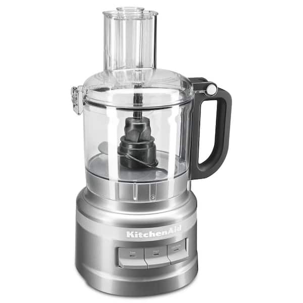 KitchenAid 7-Cup 3-Speed Contour Silver Food Processor with Locking Lid