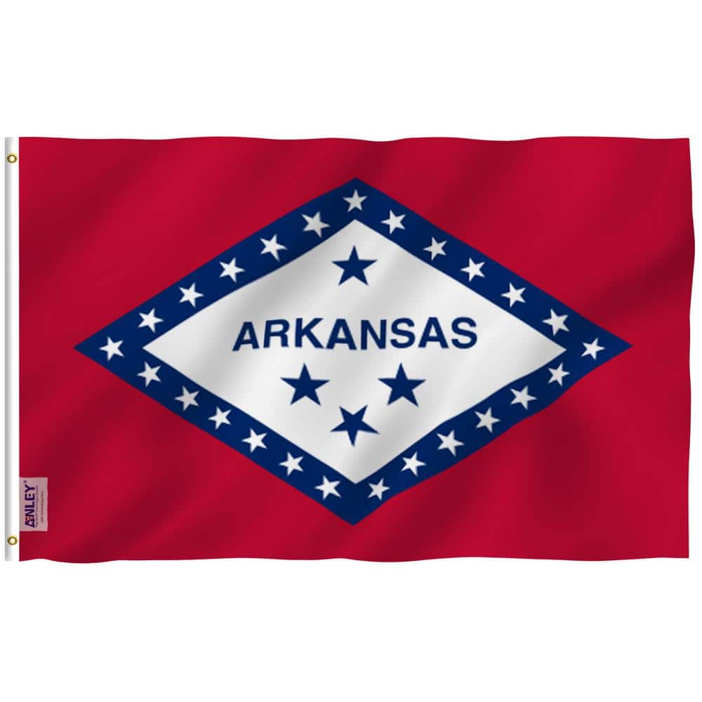 Arkansas State Flag 3x5 Feet Red Polyester with Brass Grommets