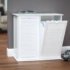 HOUSEHOLD ESSENTIALS Tilt Out Cabinet Sorter, Shutter, White 18411-1 ...