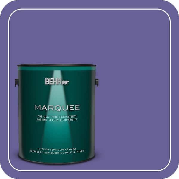 BEHR MARQUEE 1 gal. #T15-13 Prime Purple Semi-Gloss Enamel Interior Paint & Primer