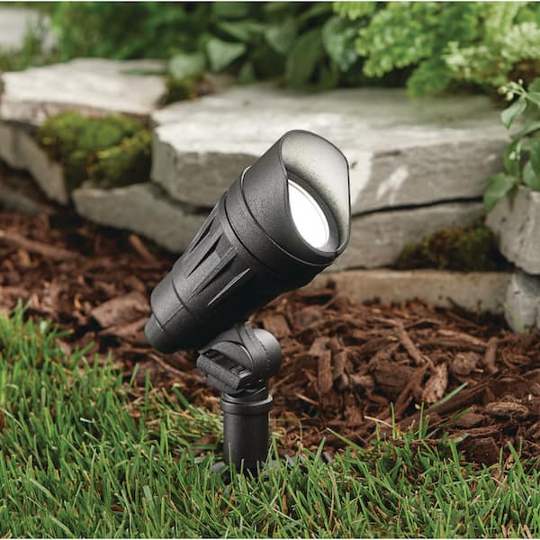 240 Lumen Low Voltage Millennium Black Adjustable Light Color Integrated LED Outdoor Landscape Spot Light