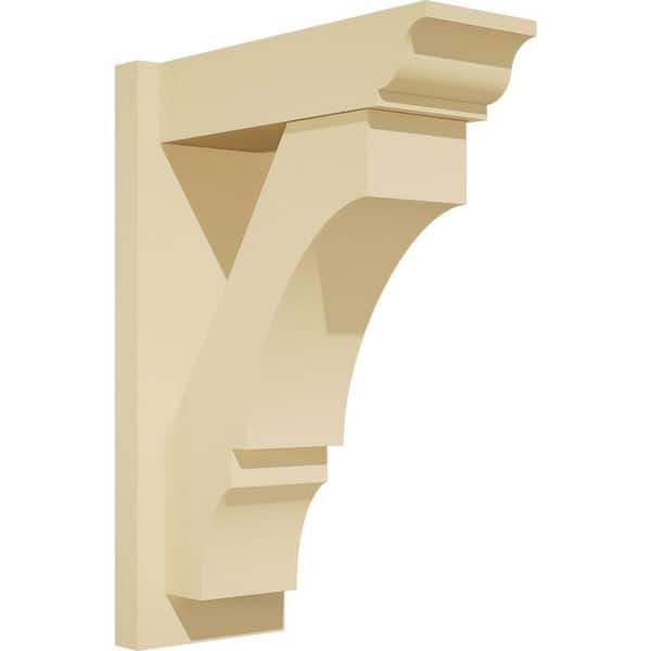 Ekena Millwork Balboa 7 in. W x 22 in. H x 16 in. D Signature Urethane Polyurethane Outlooker with Traditional Ends