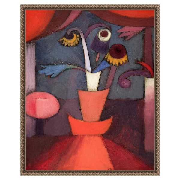 Amanti Art "Autumn Flower 1922" by Paul Klee 1-Piece Floater Frame Giclee Abstract Canvas Art Print 20 in. x 16 in.