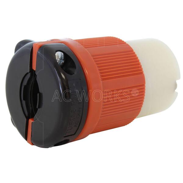 AC WORKS NEMA L17-30P 3-Phase 30A 600V 4-Prong Locking connector