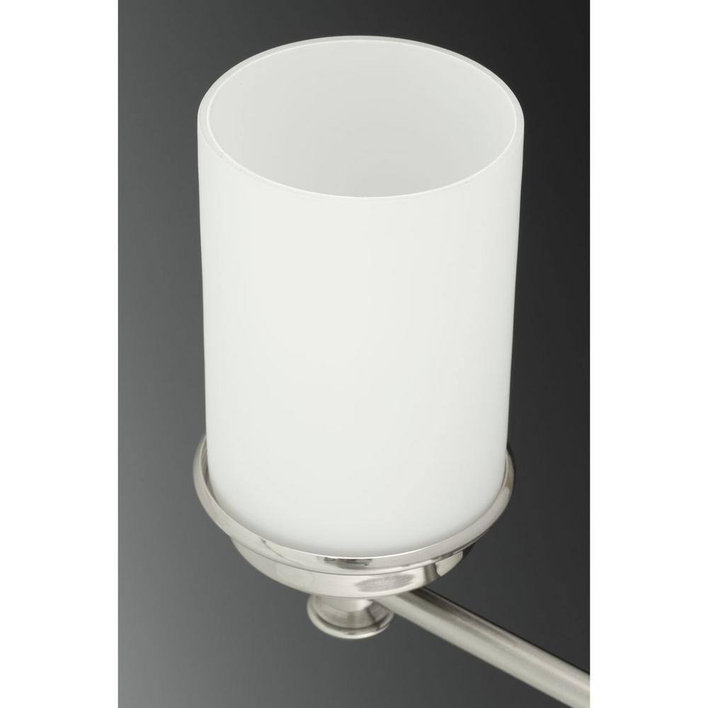 Brushed Nickel 12" Vanity Light with Etched Opal Glass