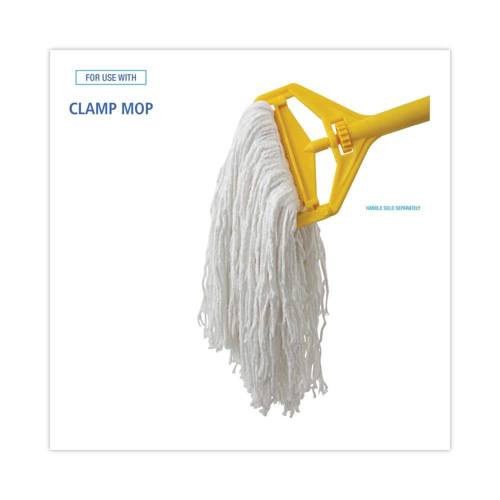 White Rayon Cut-End String Mop Head with Heavy-Duty Headband