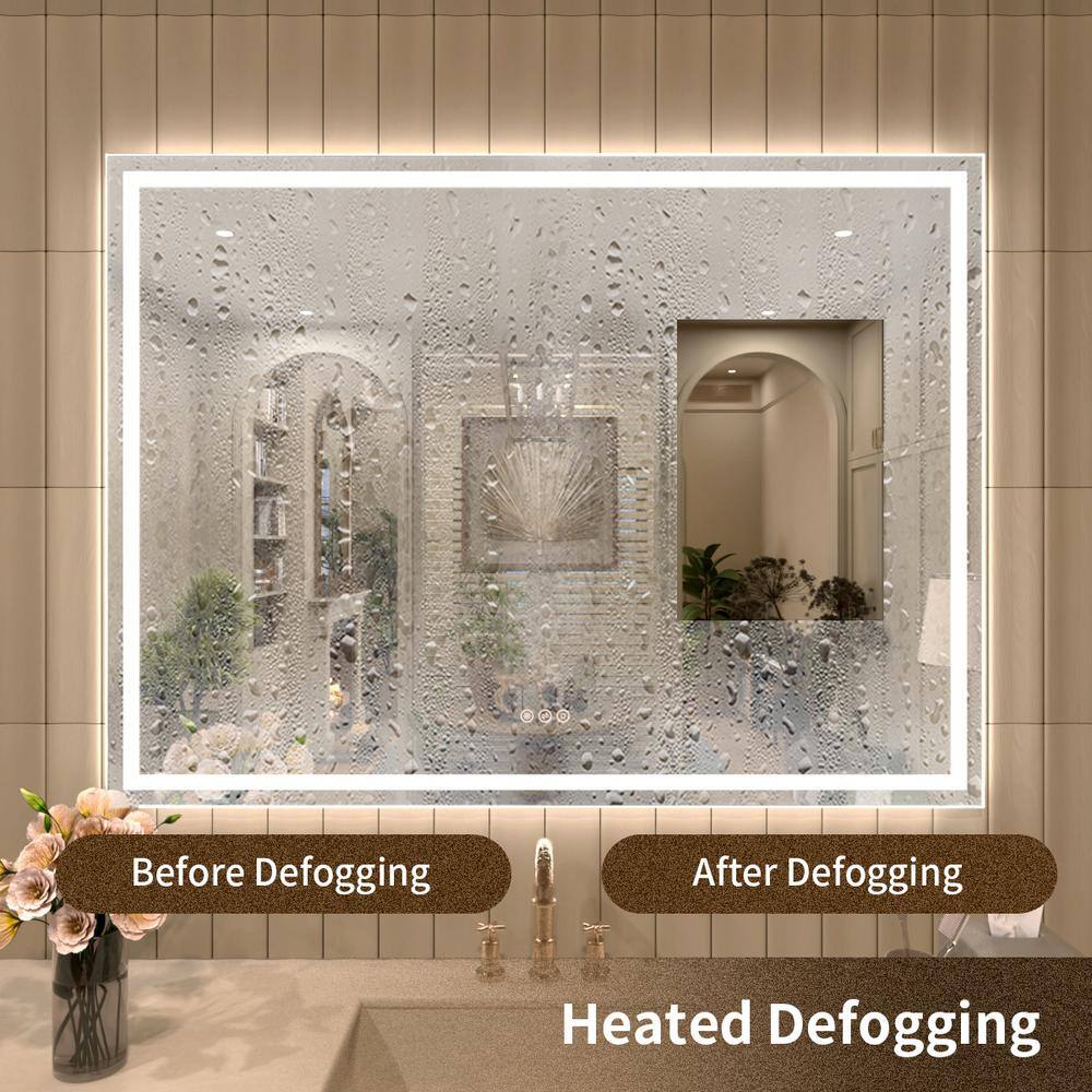 Taimei 70'' x 30'' Frameless LED Lighted Bathroom Vanity Mirror