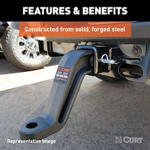 21,000 lbs. 8 in. Drop Industrial Duty Forged Trailer Hitch Ball Mount Draw Bar (3 in. Shank, 10-1/2 in. Long)
