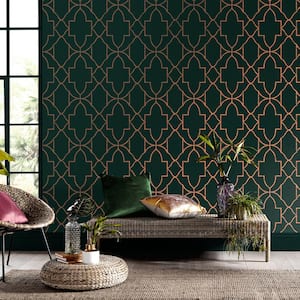 Versailles Emerald Green Removable Wallpaper Sample