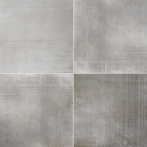 Lungo Smoke 24 in. x 24 in. Matte Porcelain Fabric Look Floor and Wall Tile (11.62 sq. ft. / Case)