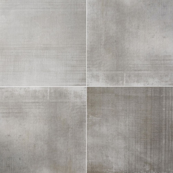 Ivy Hill Tile Lungo Smoke 24 in. x 24 in. Matte Porcelain Fabric Look Floor and Wall Tile (11.62 sq. ft. / Case)