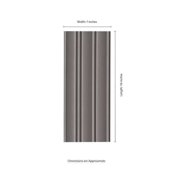 MSI Olden Pewtre 7 in. x 16 in. Satin Porcelain Fluted Subway Wall