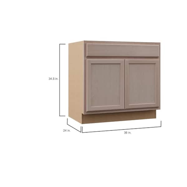 Hampton Bay Unfinished Beech, 36 Inch Unfinished Base Cabinet Home Depot