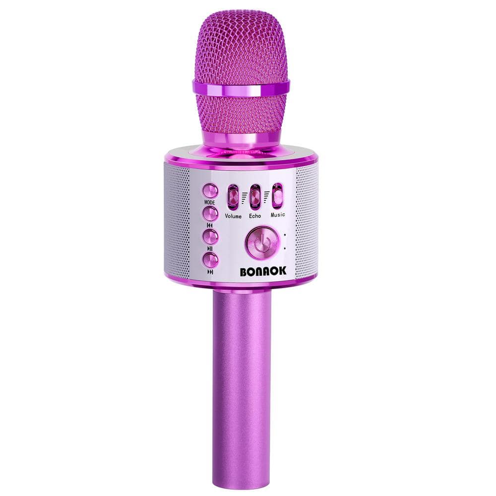 High Compatibility Rechargeable Wireless Bluetooth Karaoke Microphone in Br