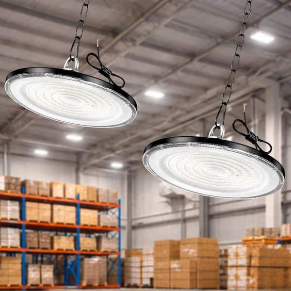 1.29 ft. 400W LED High Bay Light,Adjustable Black Fixture,16000-Watt Equivalent,High Lumen Output for Warehouse, 2-Pack