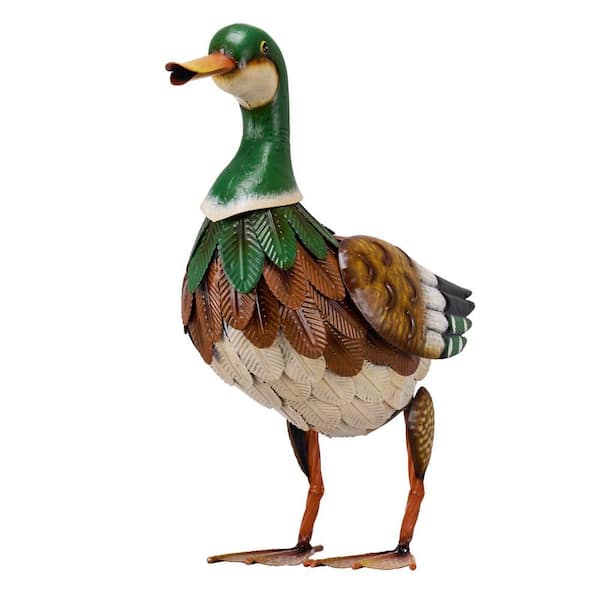 Unbranded Metal Mallard Duck Decorations for Outdoor Decor, 16 in. Duck Decoys Animal Outdoor Statues, Gifts for Mom