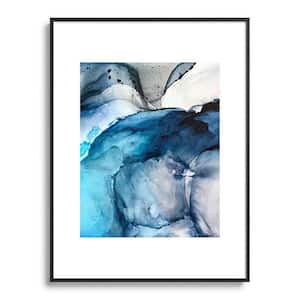 Elizabeth Karlson White Sand Blue Sea Metal Framed Abstract Art Print 18 in. x 24 in.