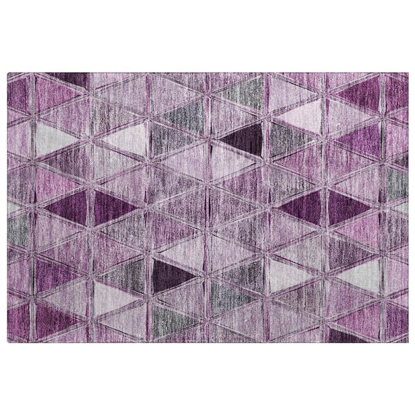 Dream Shag Premium Machine Washable Abstract ADS722 Merlot 3 ft. x 4 ft. Area Rug