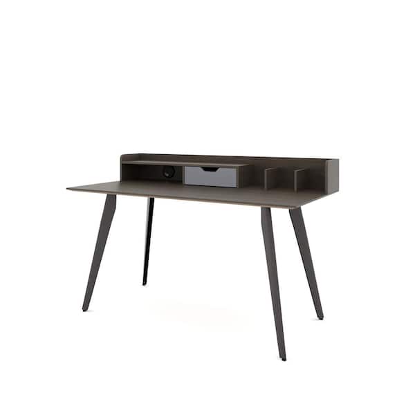 Nyhus 47 in. x 23.5 in. x 35 in. Rectangular Home Desk Brown Top Steel Leg Multipurpose Writing Desk with Organizer