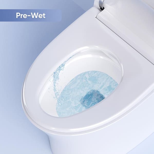 HOROW Elongated Smart Toilet Bidet in White with Auto Open HOROW Elongated Smart Toilet Bidet in White with Auto Open