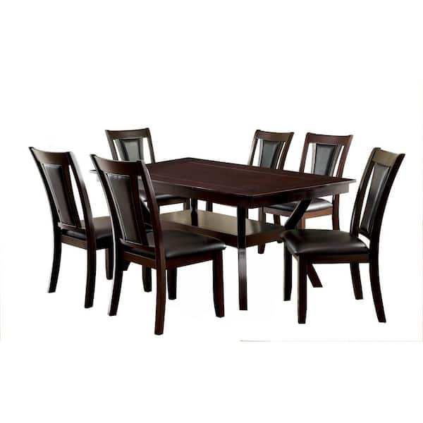 William's Home Furnishing Brent Dark Cherry 7-Piece Table Set