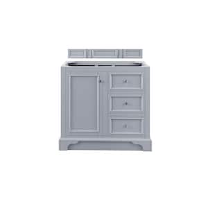 De Soto 37.3 in. W x 23.5 in.D x 35 in. H Single Bath Vanity Cabinet without Top in Silver Gray