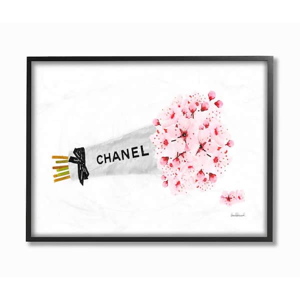 Stupell Industries 16 in. x 20 in. Fashion Chanel Wrapped Cherry Blossoms  by Amanda Greenwood Framed Wall Art agp-181_fr_16x20 - The Home Depot