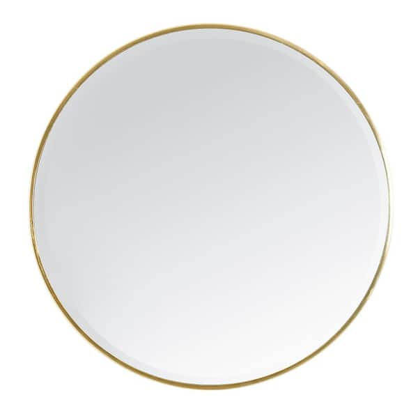 MH LONDON Asti Gold Scandinavian Handcrafted Wall Mirror - Round (36 ...