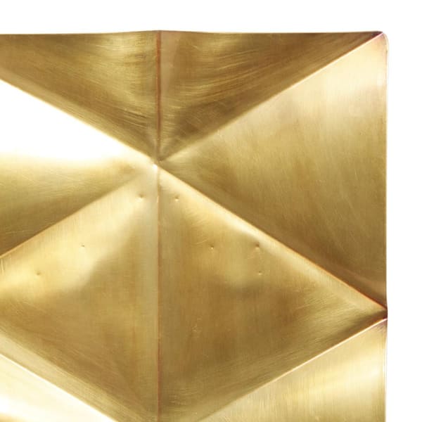 Litton Lane Gold Stainless Steel Geometric Pillar Wall Sconce with