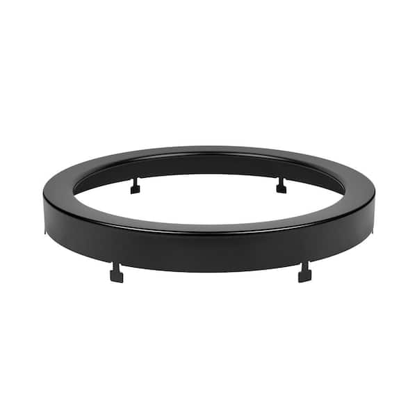 SDR 7 in. Matte Black Finish, Round Trim Ring for Recessed Light