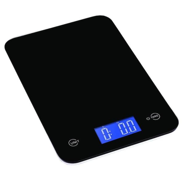 Ozeri Touch Professional Digital Kitchen Scale (18 lbs. Edition), Tempered Glass in Elegant Black
