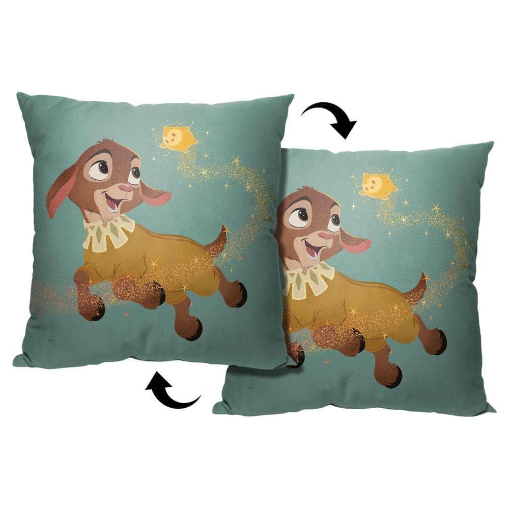 THE NORTHWEST GROUP Disney Wish Time to Shine Printed 18 in. x 18 in. Multi-Colored Throw Pillow