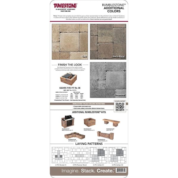 PAPER SAMPLE - 7 in. x 7 in. Sierra Blend Concrete Paver (1 - Piece)
