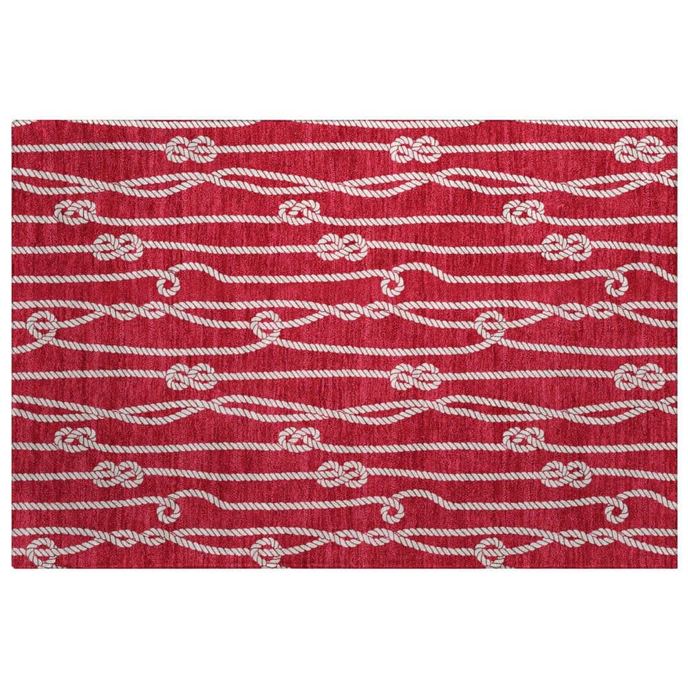 Dream Shag Premium Machine Washable Abstract ADS152 Red 2 ft. x 3 ft. Accent Rug price history on PriceWatchPro