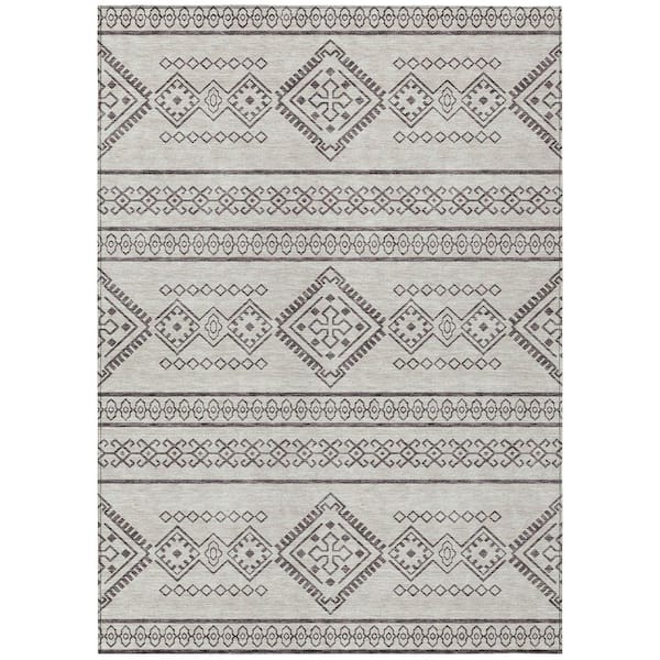 Addison Rugs Chantille Machine Washable Indoor/Outdoor Abstract ACN901 Beige 8 ft. x 10 ft. Area Rug