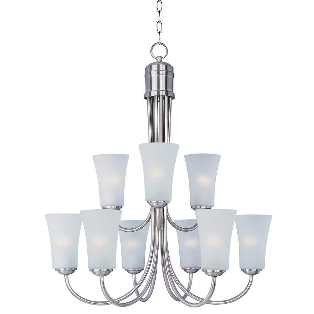 Maxim Lighting Logan 9-Light Satin Nickel Chandelier with