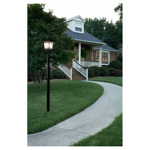 Kent 1-Light Black Outdoor Lamp Post Light with Clear Beveled Glass