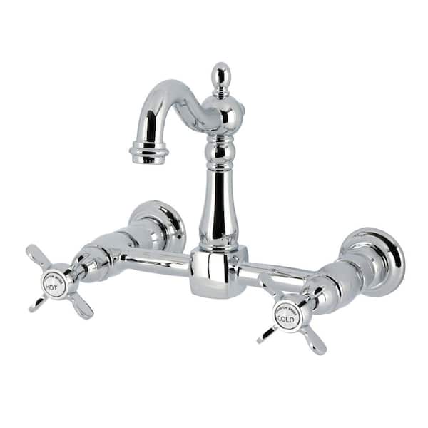 Essex 2-Handle Bridge Kitchen Faucet in Polished Chrome