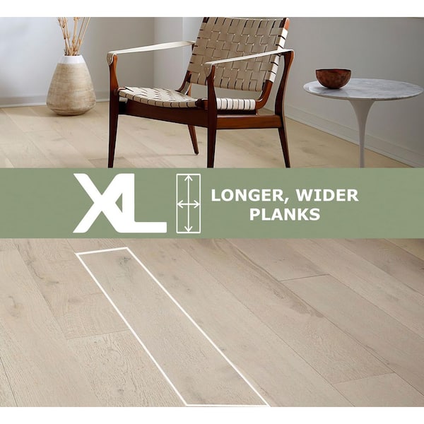 Ire Mist XL Euro Oak 1/2 in. T x 7.5 in. W Tongue and Groove Wire Brushed Engineered Hardwood Flooring (31.09 sqft/case)
