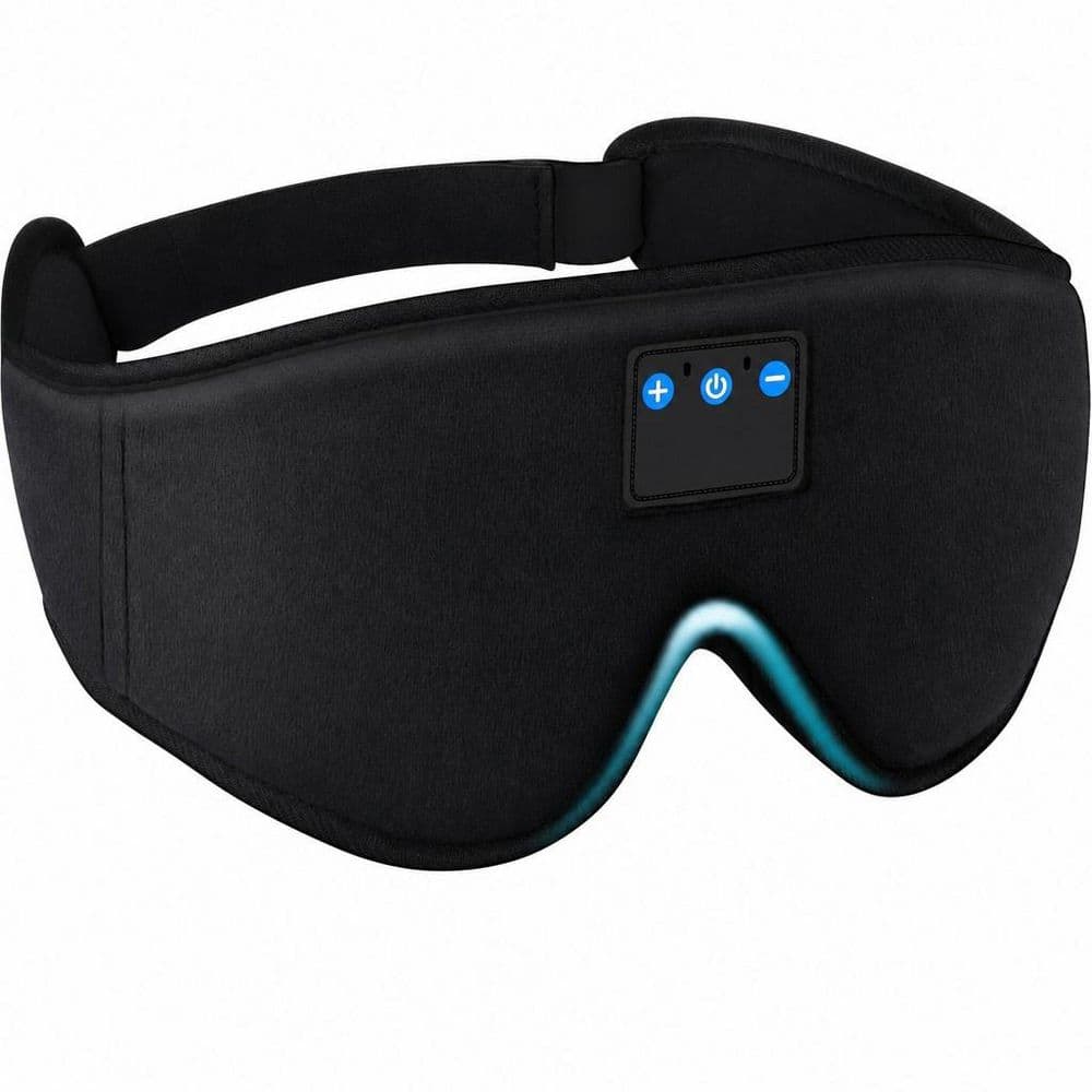 3D Contoured Bluetooth Sleep Mask, Ultra-Thin Built-in Stereo Speakers Wireless Music Eye Mask for Travel Nap