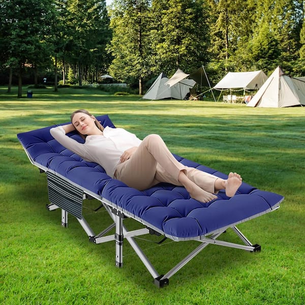 BOZTIY Outdoor Indoor Folding Camping Cots for Adults Heavy-Duty