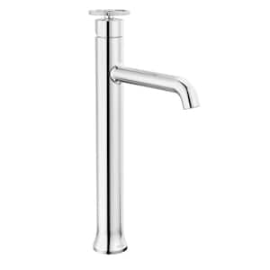 Trinsic Wheel Single-Handle Vessel Sink Faucet in Polished Chrome