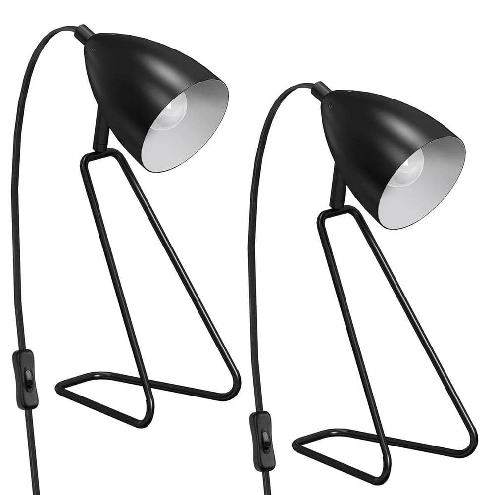 12.5 in. Modern Black Table Lamp Set of 2,350° Rotatable Small Desk Lamp for Study, Bedroom, Office, Dorm price history on PriceWatchPro