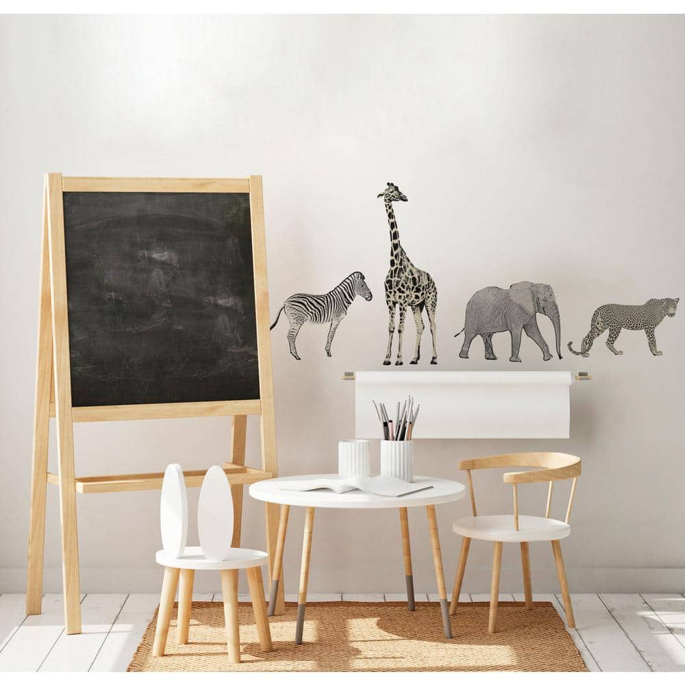 Safari Animals Multicolor Peel and Stick Wall Decals